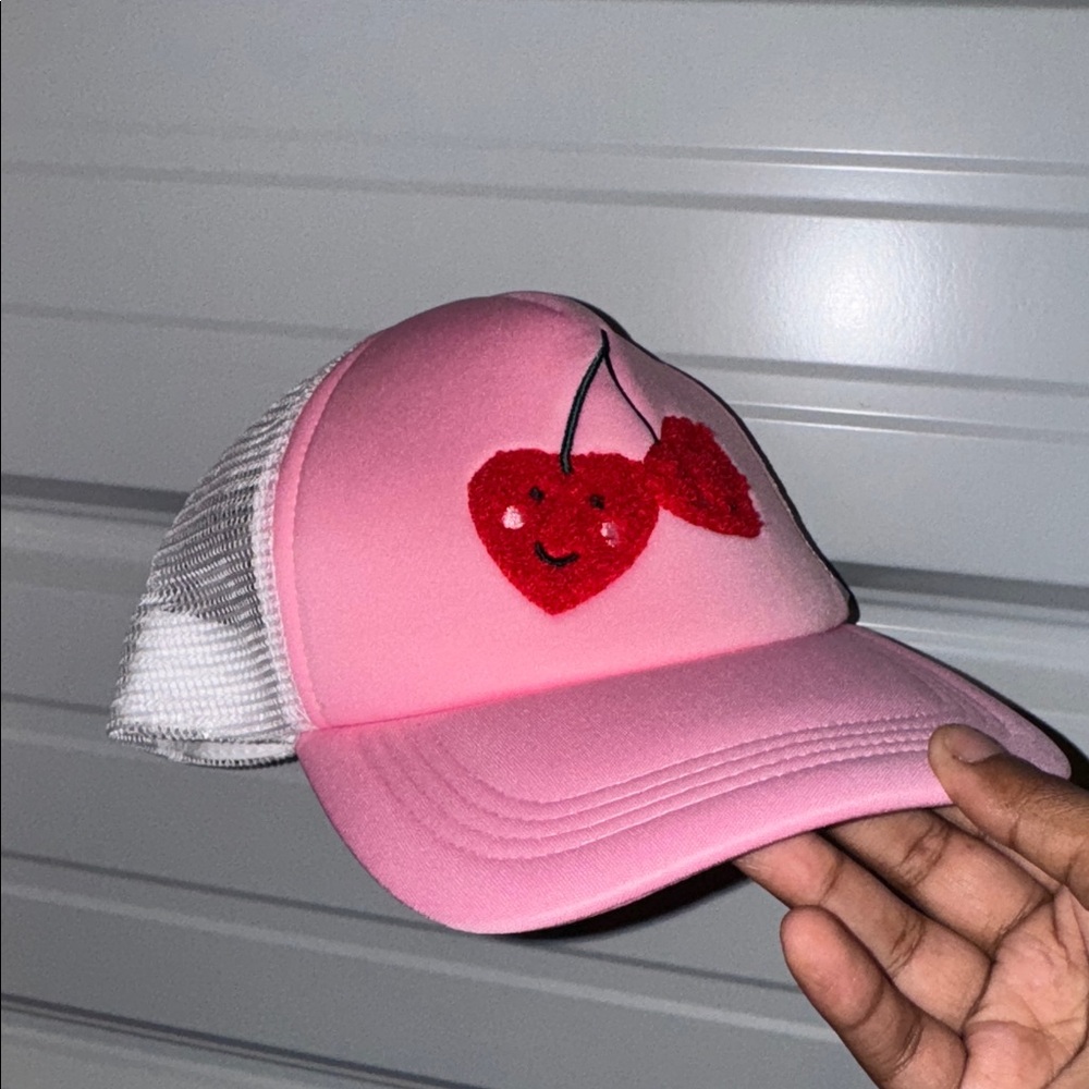 Pink and Red Cherry Trucker Hat